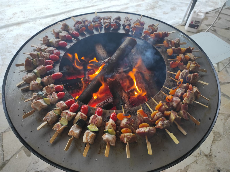 Mini brochettes au brasero